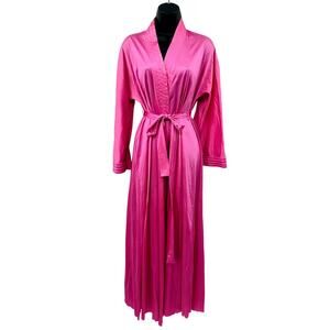 Vanity Fair Hot Pink Vintage Long Duster Robe